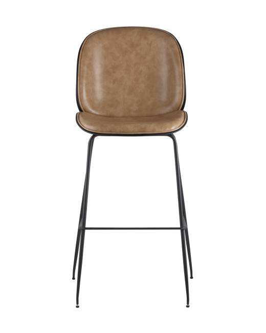 Стул барный Beetle PU со спинкой бежевый 2 шт