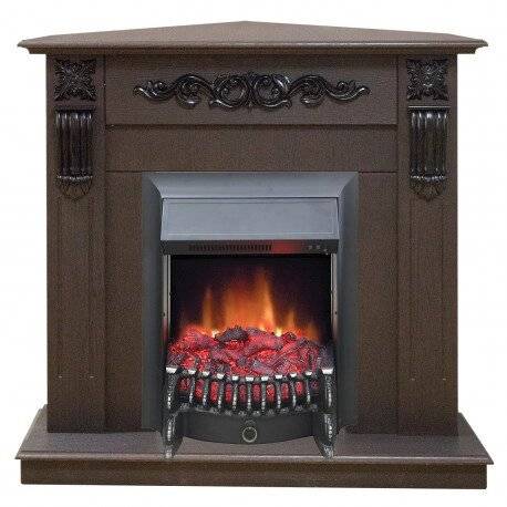 Электрокамин Dominica Corner DN/WT c очагом Fobos S Lux /Majestic S Lux Электрокамин Dominica Corner DN/WT c очагом Fobos S Lux /Majestic S Lux