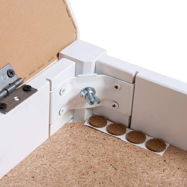 Банкетка Вивальди М с ящиком белый, ткань экокожа белый