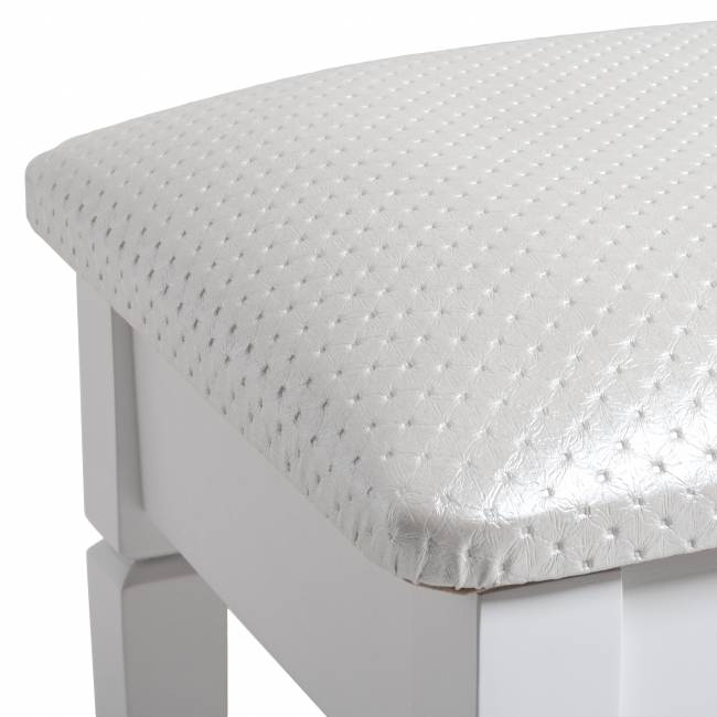 Банкетка Вивальди М с ящиком белый, ткань экокожа белый