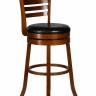 Вращающийся полубарный стул DOBRIN WILLIAM COUNTER, шоколад, черный