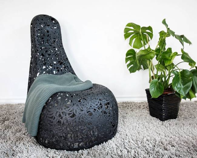 Базальтовое кресло "Well Chair", Черное Базальтовое кресло "Well Chair", Черное