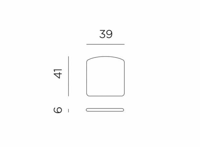 Подушка для стула Bit серый 390х410х60 мм Подушка для стула Bit серый 390х410х60 мм