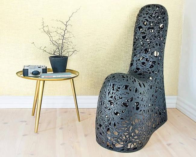 Базальтовое кресло "Solo Chair", Черное Базальтовое кресло "Solo Chair", Черное