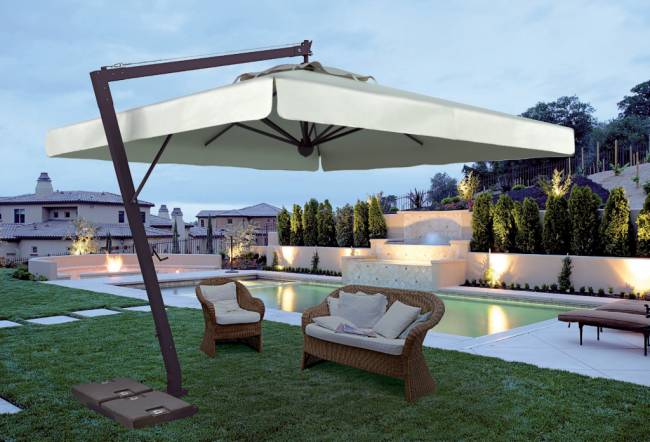 Зонт профессиональный 3х3 м Leonardo Braccio антрацит, слоновая кость 3000х3000 мм Зонт профессиональный 3х3 м Leonardo Braccio антрацит, слоновая кость 3000х3000 мм