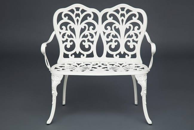 Скамья Secret de Maison Симфония/Symphonie алюминиевый сплав, 95х56х92см, античный белый белый алюминиевый сплав Скамья Secret de Maison Симфония/Symphonie алюминиевый сплав, 95х56х92см, античный белый белый алюминиевый сплав