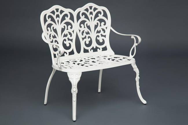 Скамья Secret de Maison Симфония/Symphonie алюминиевый сплав, 95х56х92см, античный белый белый алюминиевый сплав Скамья Secret de Maison Симфония/Symphonie алюминиевый сплав, 95х56х92см, античный белый белый алюминиевый сплав