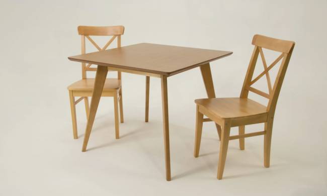 Стол Сканди М 90 натур со стульями Ингольф натур Стол Сканди М 90 натур со стульями Ингольф натур