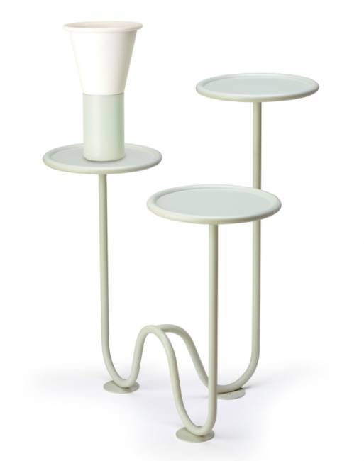 Ваза для цветов Mimosa лен, зеленый шалфей Ø195х310 мм